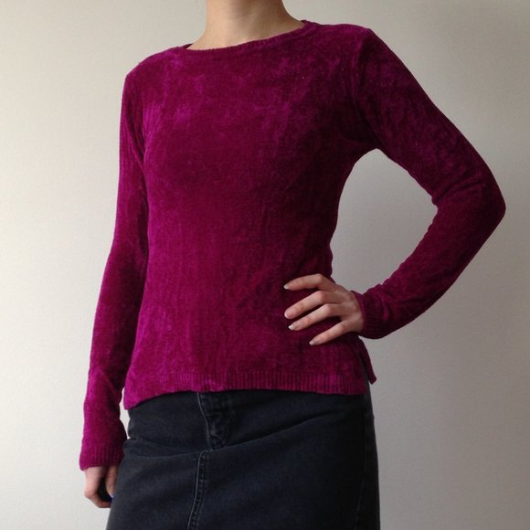 Reitmans - Fuzzy Raspberry Sweater - Picture 2 of 5